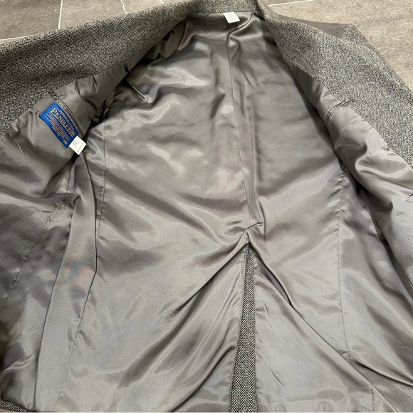 Pendleton gray wool sport coat blazer jacket button up suit formal - Picture 3 of 13